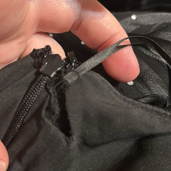 Sachin & Babi Anthropologie women’s 6 polka dot stripe halter midi dress FLAW - Picture 11 of 11